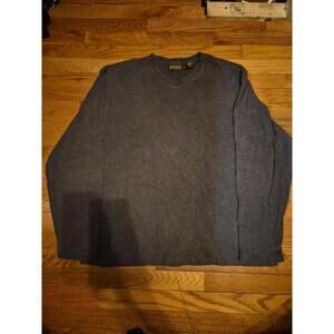 Vtg Timberland Weathergear Mens Sz XL Grey Vneck Sweater